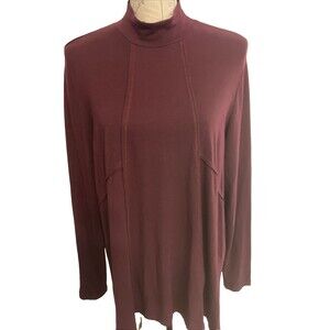 Westbound Women’s Size L Pullover Top Blouse Mock Turtleneck Long Sleeve Solid